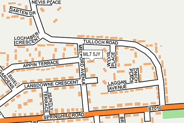 ML7 5JY map - OS OpenMap – Local (Ordnance Survey)