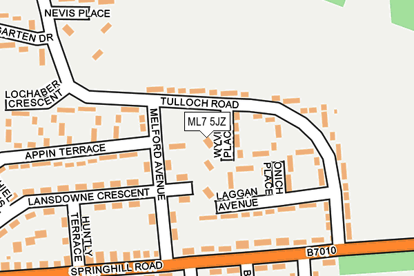 ML7 5JZ map - OS OpenMap – Local (Ordnance Survey)