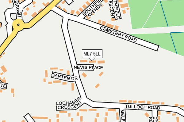 ML7 5LL map - OS OpenMap – Local (Ordnance Survey)