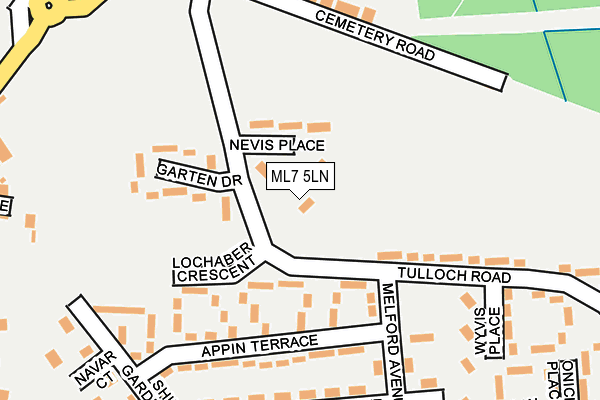 ML7 5LN map - OS OpenMap – Local (Ordnance Survey)