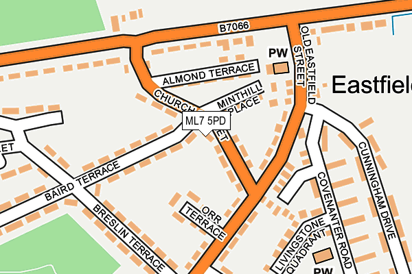ML7 5PD map - OS OpenMap – Local (Ordnance Survey)