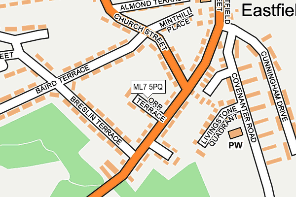 ML7 5PQ map - OS OpenMap – Local (Ordnance Survey)