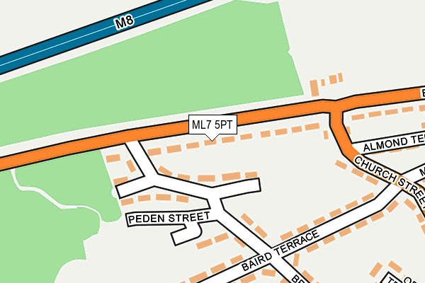 ML7 5PT map - OS OpenMap – Local (Ordnance Survey)