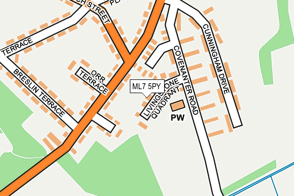 ML7 5PY map - OS OpenMap – Local (Ordnance Survey)