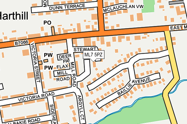 ML7 5PZ map - OS OpenMap – Local (Ordnance Survey)