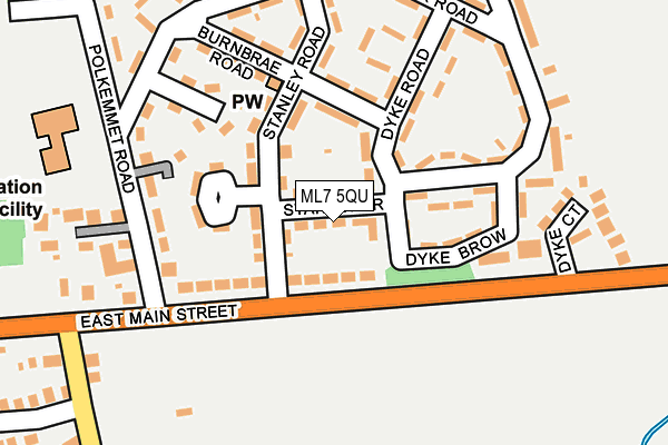 ML7 5QU map - OS OpenMap – Local (Ordnance Survey)