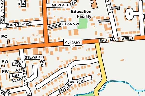 ML7 5QW map - OS OpenMap – Local (Ordnance Survey)