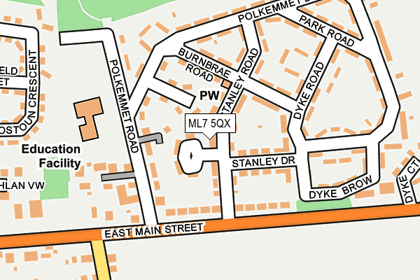 ML7 5QX map - OS OpenMap – Local (Ordnance Survey)