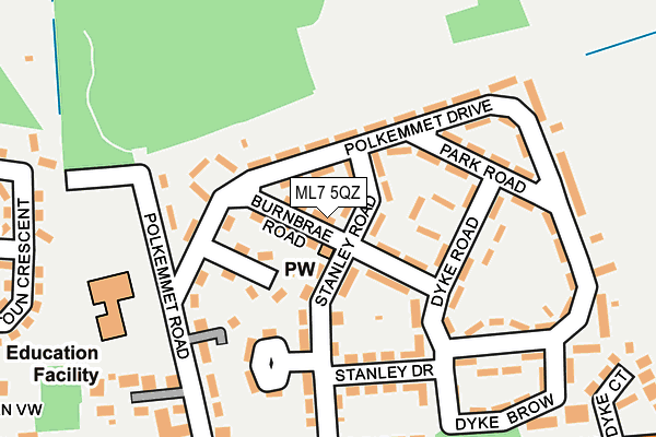 ML7 5QZ map - OS OpenMap – Local (Ordnance Survey)