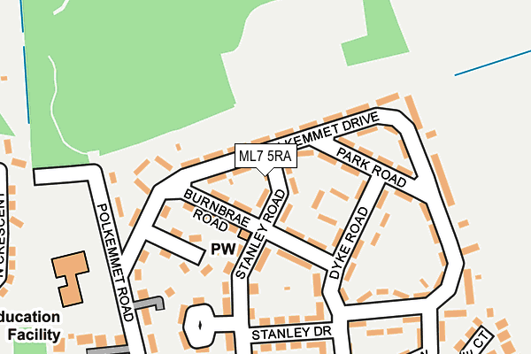 ML7 5RA map - OS OpenMap – Local (Ordnance Survey)