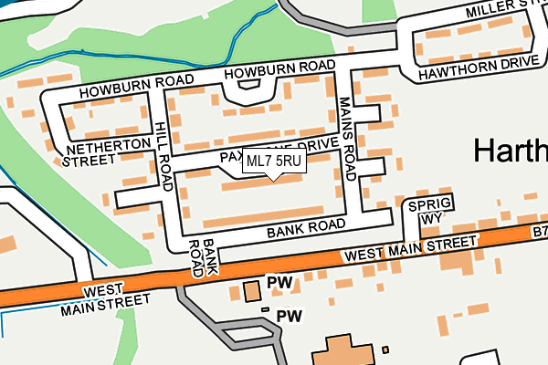 ML7 5RU map - OS OpenMap – Local (Ordnance Survey)
