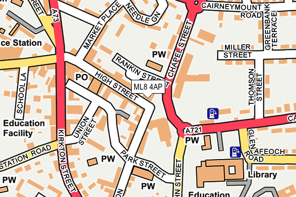 ML8 4AP map - OS OpenMap – Local (Ordnance Survey)