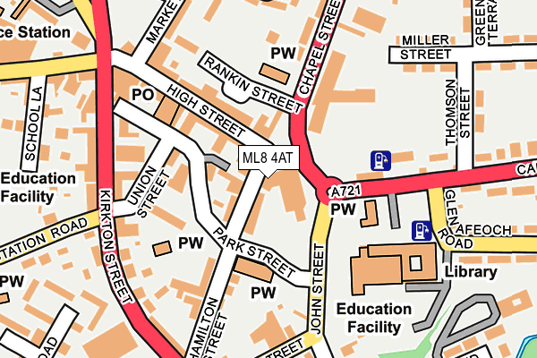 ML8 4AT map - OS OpenMap – Local (Ordnance Survey)