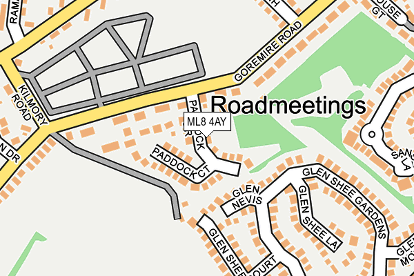 ML8 4AY map - OS OpenMap – Local (Ordnance Survey)
