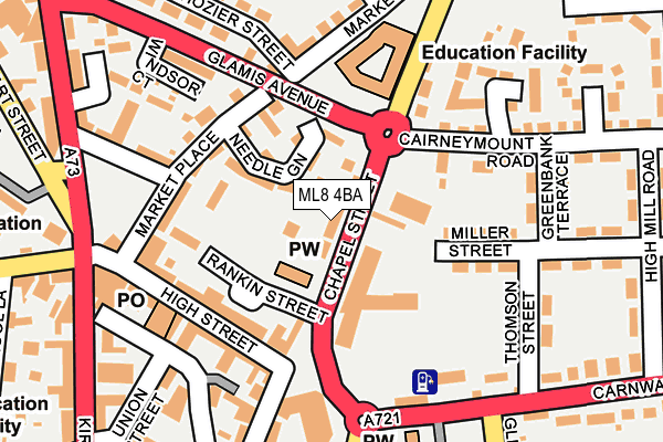 ML8 4BA map - OS OpenMap – Local (Ordnance Survey)