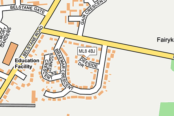 ML8 4BJ map - OS OpenMap – Local (Ordnance Survey)
