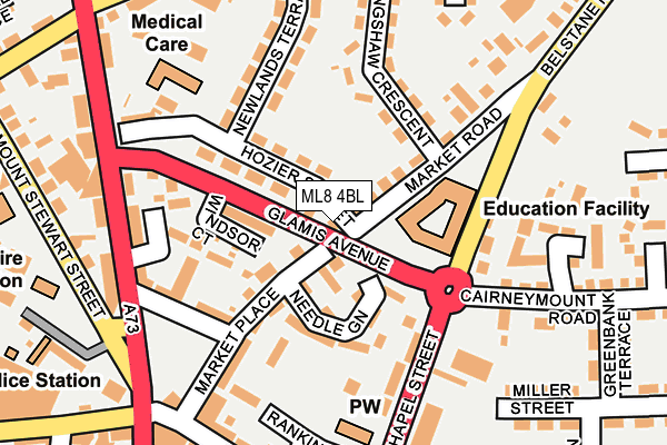 ML8 4BL map - OS OpenMap – Local (Ordnance Survey)