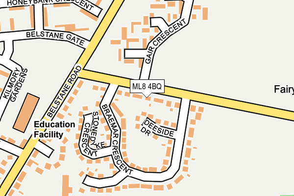 ML8 4BQ map - OS OpenMap – Local (Ordnance Survey)