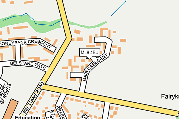 ML8 4BU map - OS OpenMap – Local (Ordnance Survey)