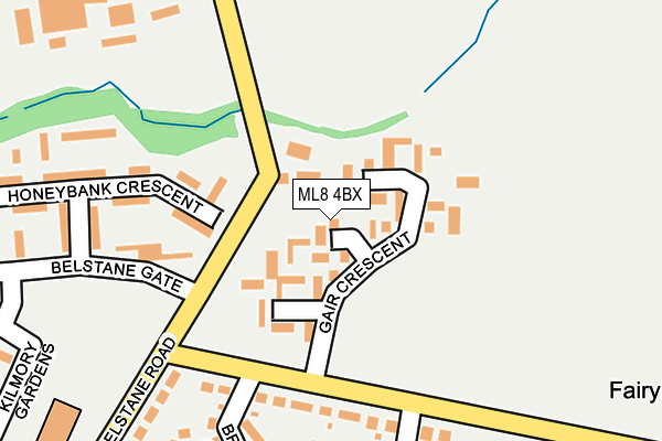 ML8 4BX map - OS OpenMap – Local (Ordnance Survey)