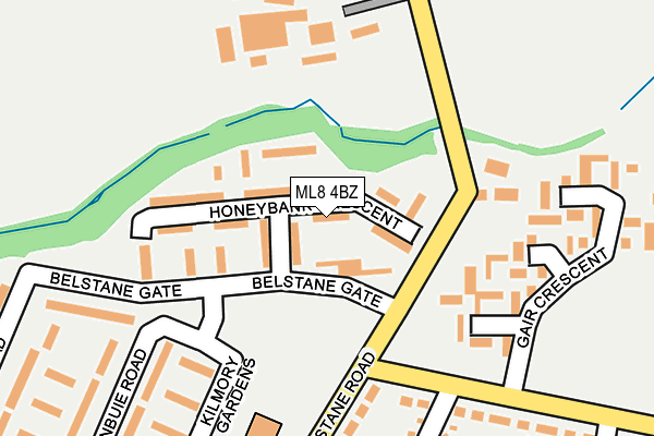 ML8 4BZ map - OS OpenMap – Local (Ordnance Survey)