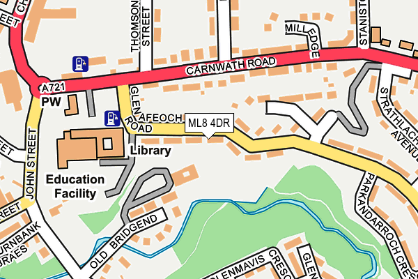 ML8 4DR map - OS OpenMap – Local (Ordnance Survey)