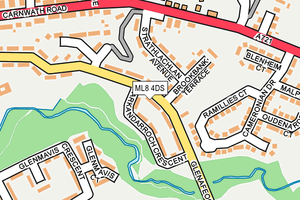 ML8 4DS map - OS OpenMap – Local (Ordnance Survey)
