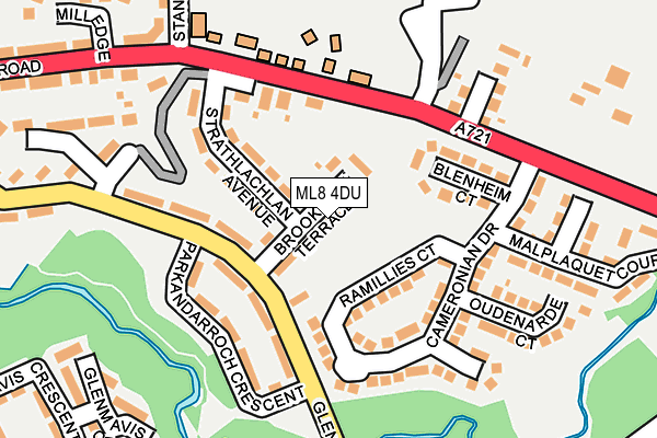 ML8 4DU map - OS OpenMap – Local (Ordnance Survey)