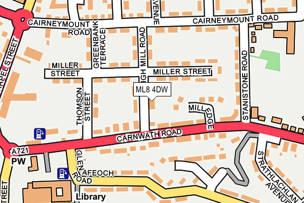 ML8 4DW map - OS OpenMap – Local (Ordnance Survey)