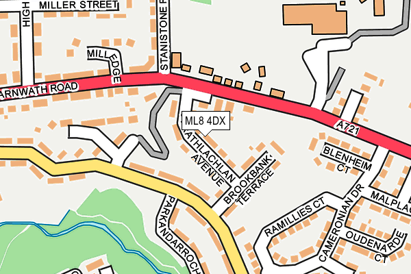 ML8 4DX map - OS OpenMap – Local (Ordnance Survey)