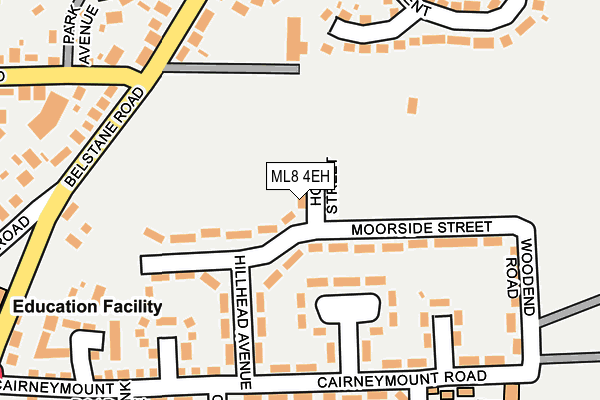 ML8 4EH map - OS OpenMap – Local (Ordnance Survey)