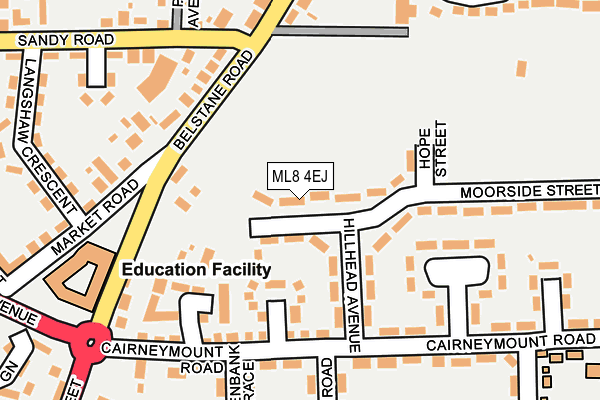 ML8 4EJ map - OS OpenMap – Local (Ordnance Survey)