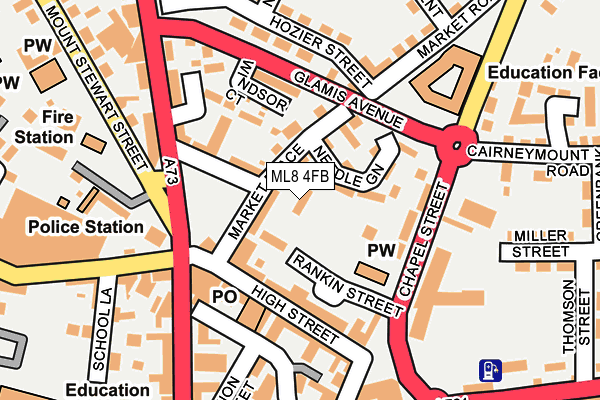 ML8 4FB map - OS OpenMap – Local (Ordnance Survey)