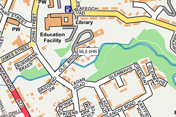 ML8 4HN map - OS OpenMap – Local (Ordnance Survey)
