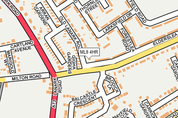 ML8 4HR map - OS OpenMap – Local (Ordnance Survey)