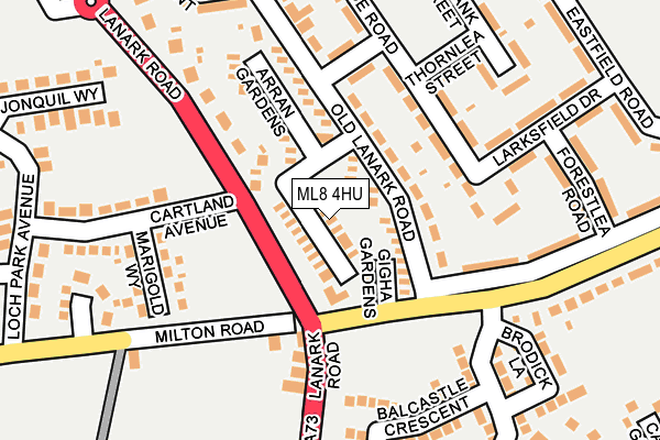 ML8 4HU map - OS OpenMap – Local (Ordnance Survey)