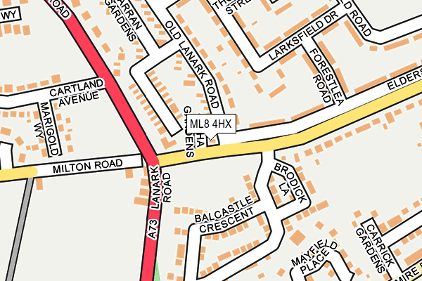 ML8 4HX map - OS OpenMap – Local (Ordnance Survey)