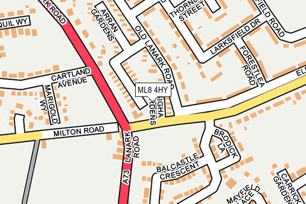 ML8 4HY map - OS OpenMap – Local (Ordnance Survey)