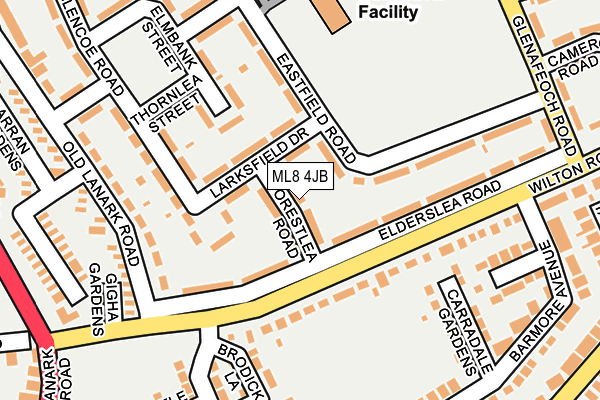ML8 4JB map - OS OpenMap – Local (Ordnance Survey)