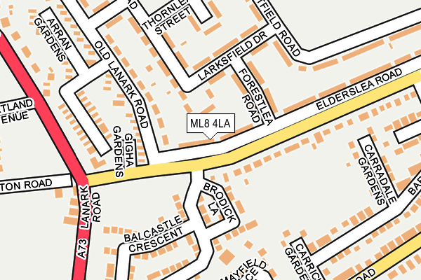ML8 4LA map - OS OpenMap – Local (Ordnance Survey)