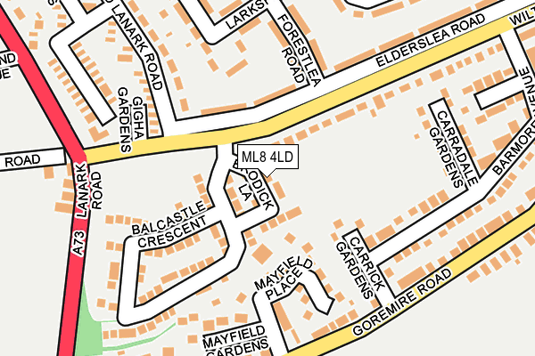 ML8 4LD map - OS OpenMap – Local (Ordnance Survey)
