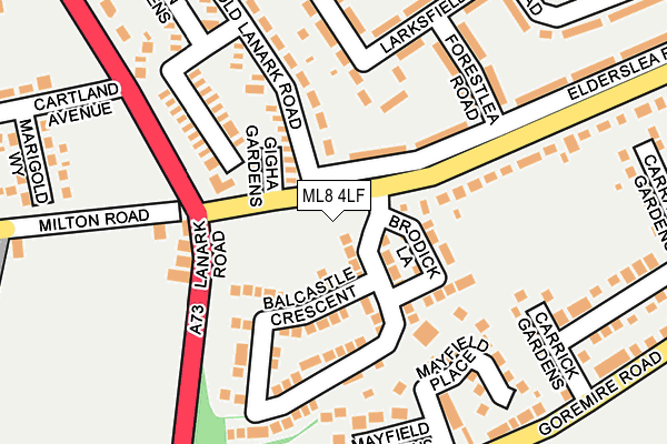 ML8 4LF map - OS OpenMap – Local (Ordnance Survey)