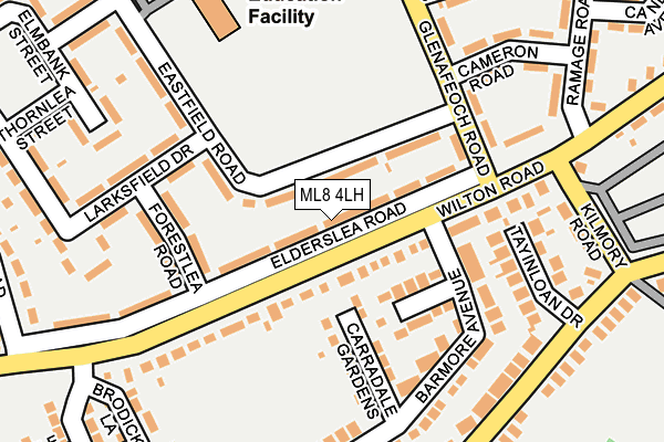 ML8 4LH map - OS OpenMap – Local (Ordnance Survey)