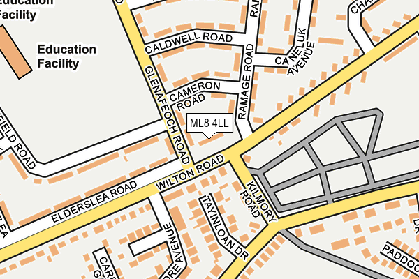 ML8 4LL map - OS OpenMap – Local (Ordnance Survey)