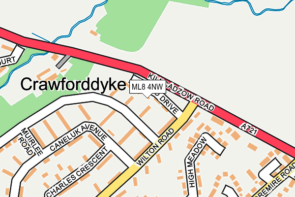 ML8 4NW map - OS OpenMap – Local (Ordnance Survey)