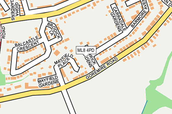 ML8 4PD map - OS OpenMap – Local (Ordnance Survey)