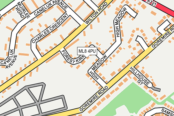 ML8 4PU map - OS OpenMap – Local (Ordnance Survey)