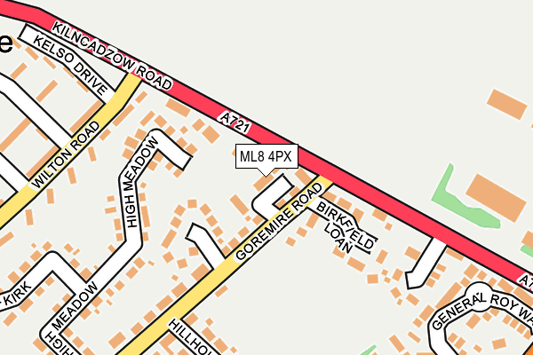 ML8 4PX map - OS OpenMap – Local (Ordnance Survey)