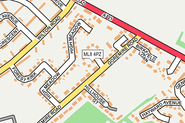 ML8 4PZ map - OS OpenMap – Local (Ordnance Survey)