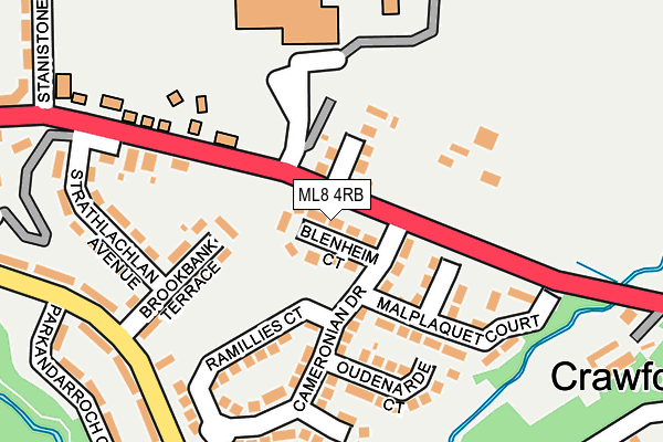 ML8 4RB map - OS OpenMap – Local (Ordnance Survey)